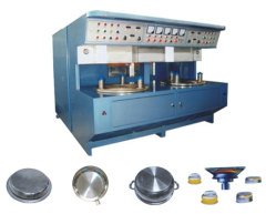 100KW PASLANMAZ ÇELİK TENCEREYE ALUMİNYUM TABAN VE PASLANMAZ KAPSÜL YAPIŞTIRMA MAKİNASI
