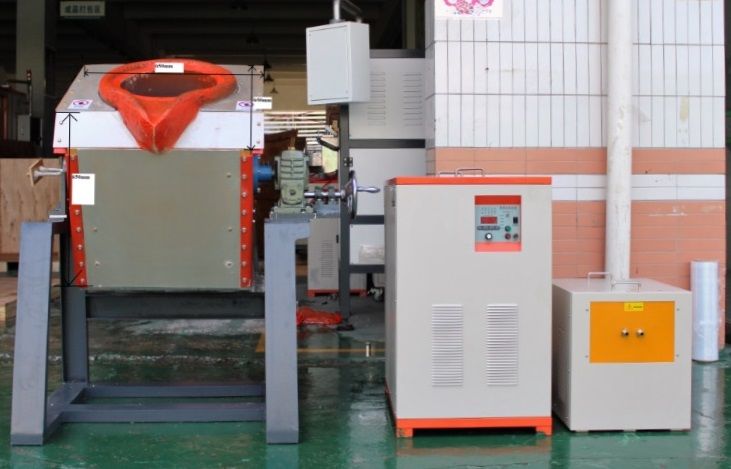 500KG HİDROLİK DEVİRMELİ SCR SİSTEM İNDÜKSİYONLA ALUMİNYUM ERGİTME OCAĞI